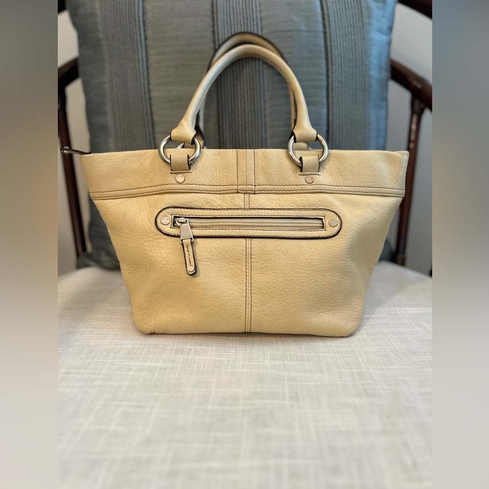 Tignanello Cream Leather Bag
